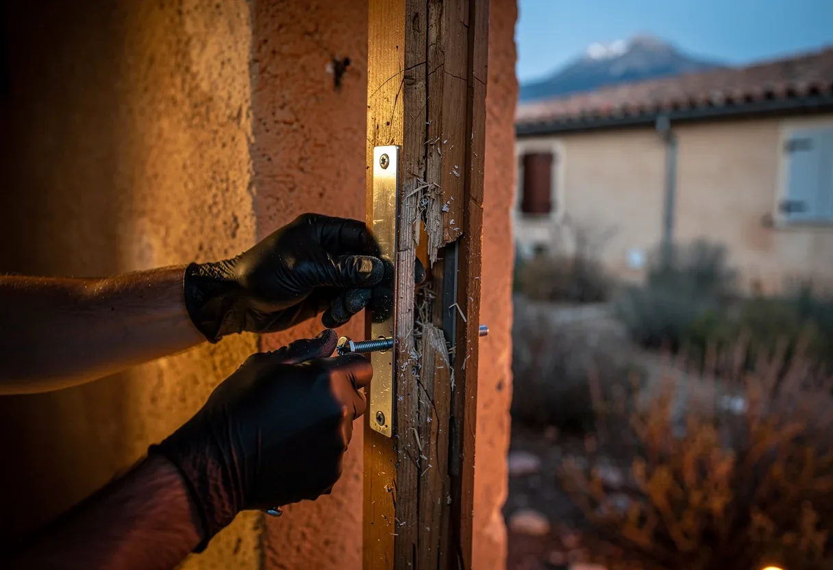 Mise en sécurité d'une porte après effraction à Perpignan