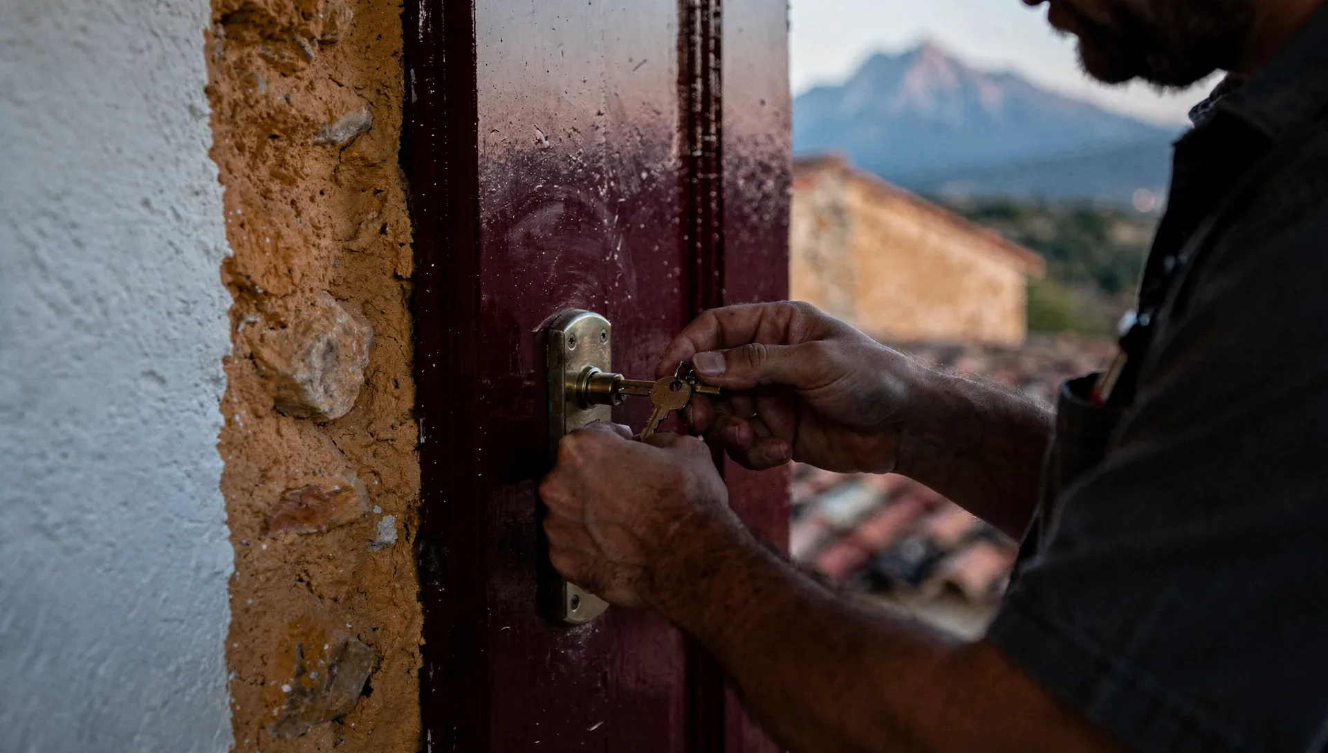 Artisan serrurier au travail sur une serrure à Perpignan