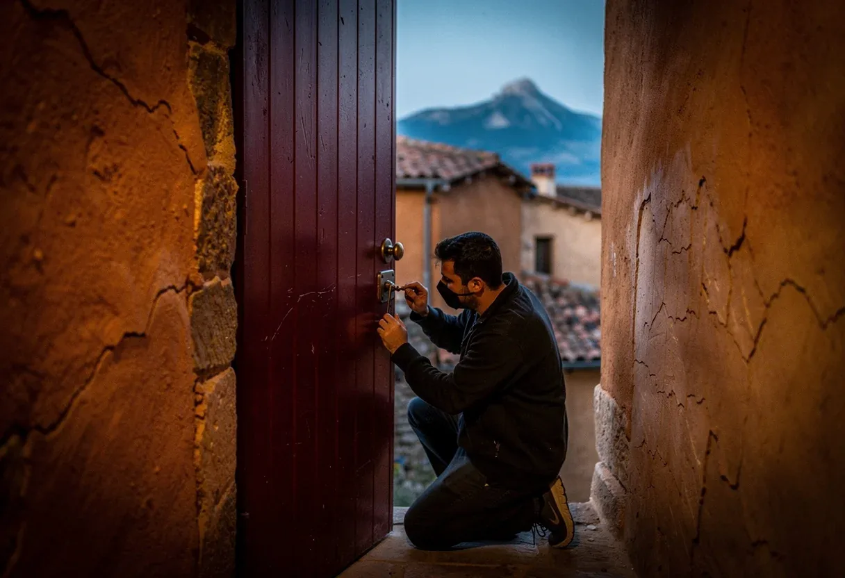 Ouverture fine d'une porte claquée à Perpignan
